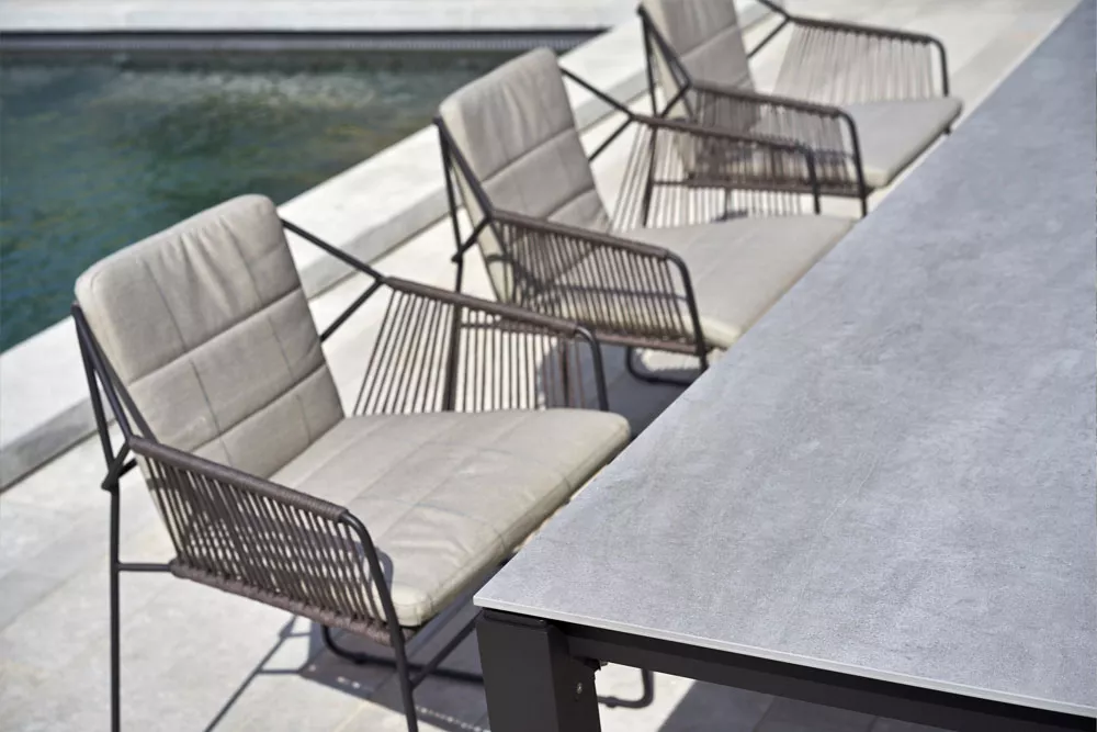 OASIQ MACHAR Gartentisch mit Keramik Tischplatte • Outdoor Esstisch 280 cm