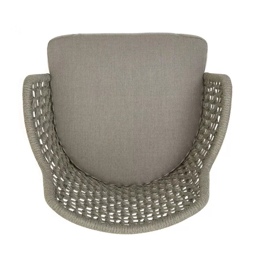 Varaschin Emma Geflecht Armlehnstuhl 57 cm • Texture • Sunbrella / Aluminiumbeine