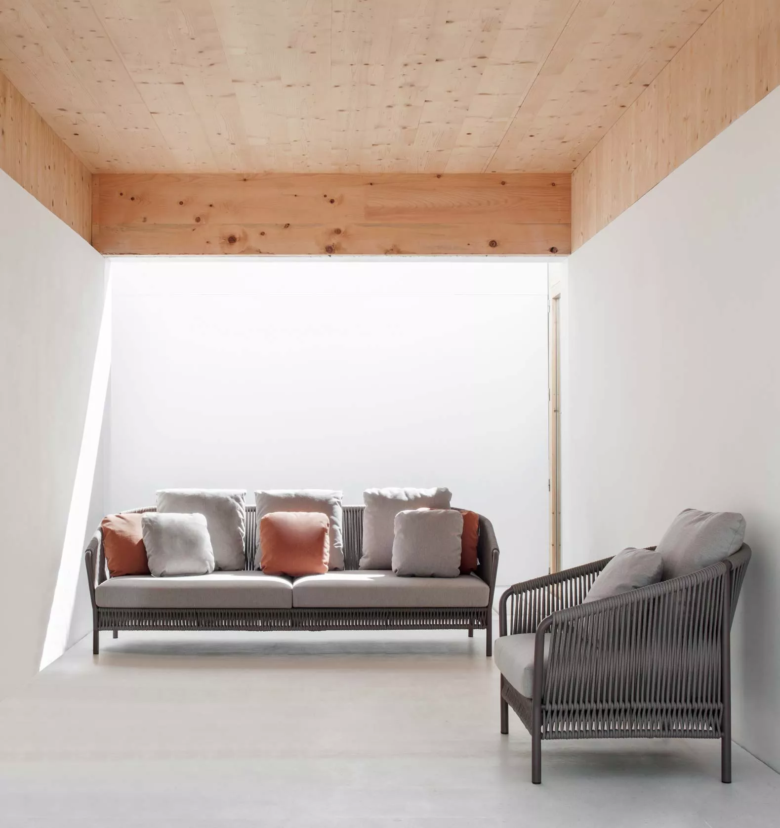 Point Weave Loungesofa Zweisitzer 162 cm