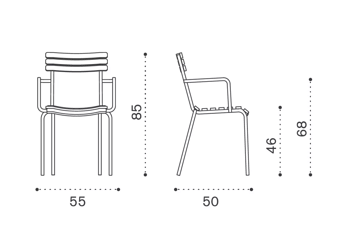 Ethimo Laren Armlehnstuhl 4er-Set | stapelbar