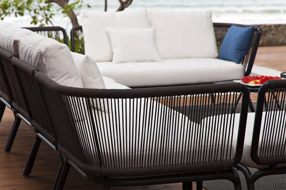 OASIQ YLAND Gartensofa Endmodul Zweisitzer • Loungemodul links