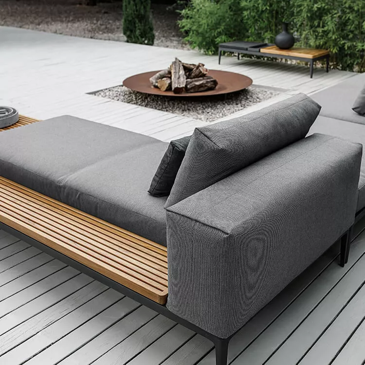 Gloster Grid Endmodul mit Keramik Ablage | L+R